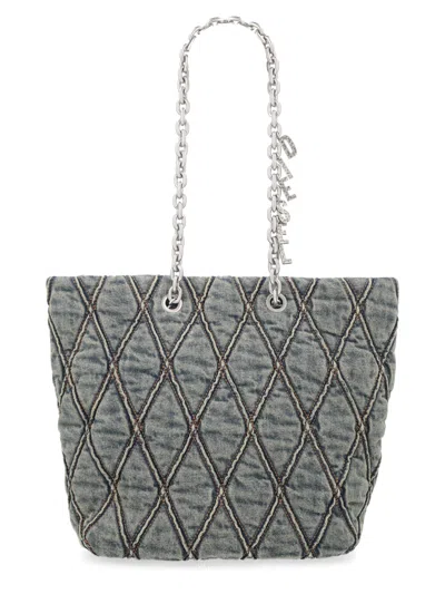 Diesel Multicolour Cotton Polyurethane Handbag In Black