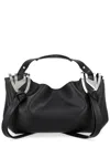 Diesel Leather Knot D Structured Handbag Top Handle In Black
