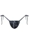 Diesel Jodie Denim-print Triangle Bikini In Gray