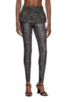 Diesel Bouclé Skirt With Leggings In Black