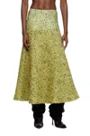 Diesel Bouclé Skirt With Lycra Waist In Green