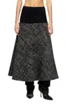 Diesel Panelled High-waisted Midi Skirt In Animal Print