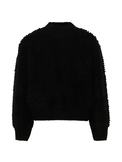 Diesel Kids' Bouclé-knit Sweater In Black