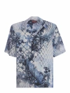 Diesel Bristol Camouflower Short Sleeve Camp Shirt In Bianco