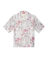 Diesel Floral Print Camp Collar Shirt In White