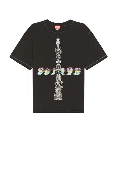 Diesel Box Tee In Black