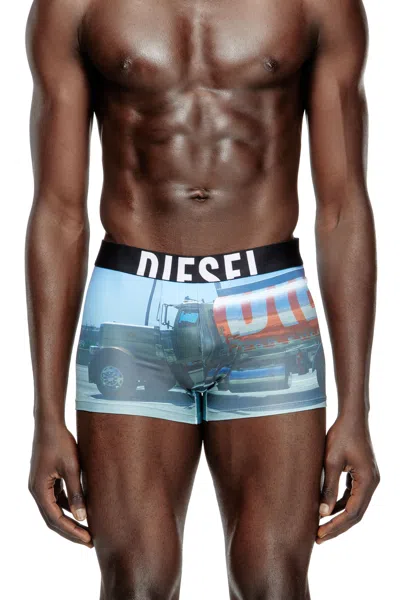 Diesel Boxer Briefs With Pop Print In Blue
