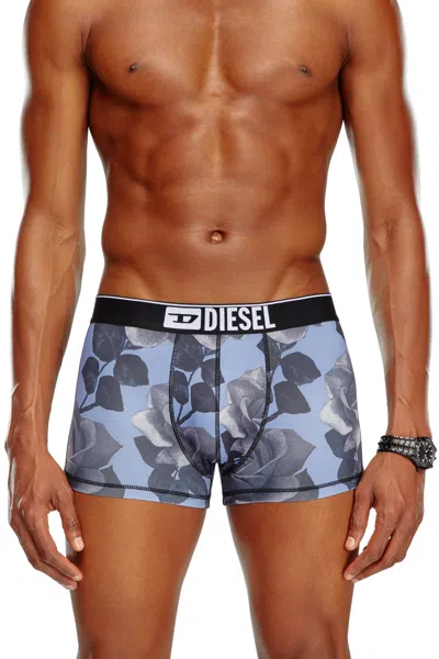 Diesel Boxer Con Stampa Rosa In Blue