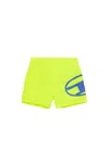 Diesel Boxer Swimsuit Branded With Oval D Logo In Yellow