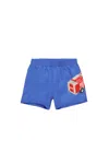 Diesel Boxer Swimsuit With Fire Truck Graphics In Blue