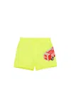 Diesel Boxer Swimsuit With Fire Truck Graphics In Yellow