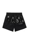 Diesel Boxer Swimsuit With Institutional Logo In Black