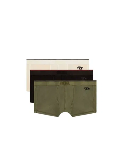 Diesel Boxer Underwear Three-piece In Green