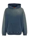 Diesel 'boxt-hood' Blue Hoodie With Fixed Hood And Oval D Logo Embroidery On The Front In Blu