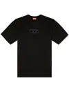 Diesel 't-boxt-od' Black Crewneck T-shirt With D Logo On The Front In Black