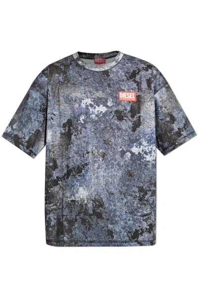 Diesel Boxt-r12 Crewneck T-shirt In Blue