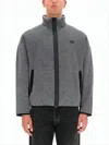 Diesel Mens S-baty Zipped Stretch Cotton-jersey Sweatshirt 02a In Gray