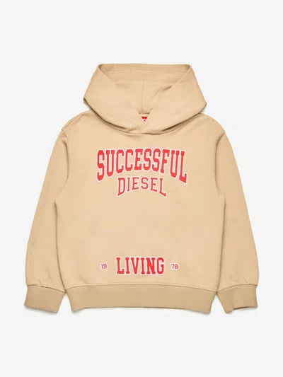 Diesel Kids'  Boys Collegiate Logo Hoodie In Brown