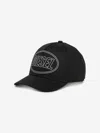 Diesel Logo Visor Baseball Cap In Black