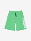 Diesel Pjuste16 Logo Printed Drawstring Shorts In Green