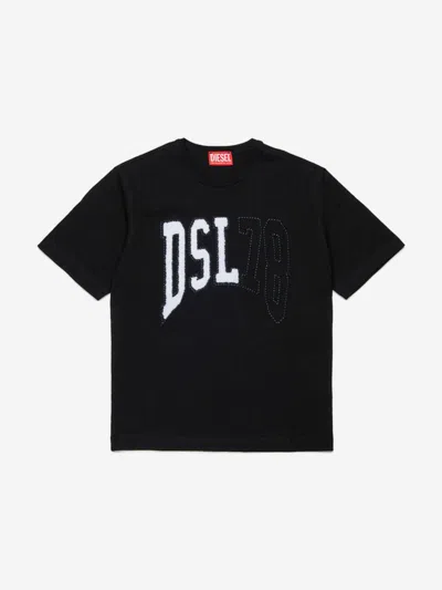 Diesel Babies' Boys Logo T-shirt In Black