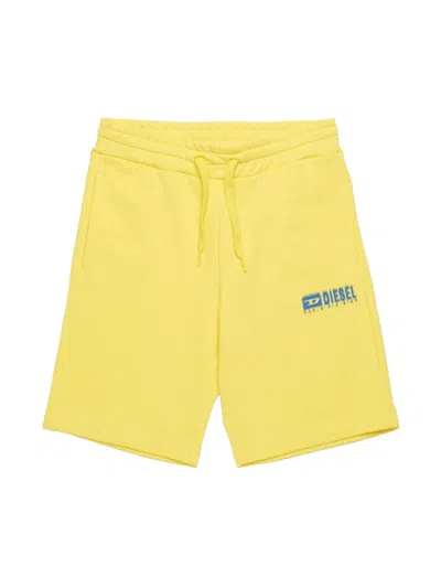 Diesel Boys' Mini Cotton Shorts In Yellow