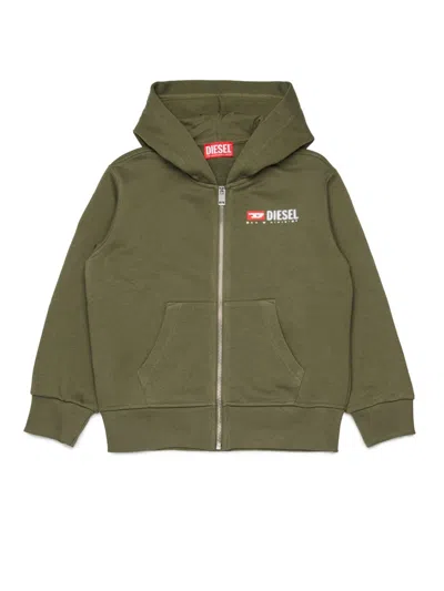 Diesel Boys Mini Logo Sweatshirt In Green