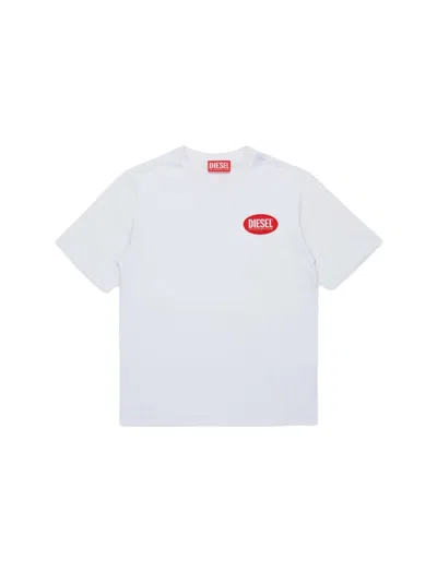 Diesel Boys' Mini T-patch Over T-shirt In White