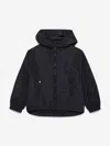 Diesel Windbreaker Jacket With Maxi Oval D Logo In Black