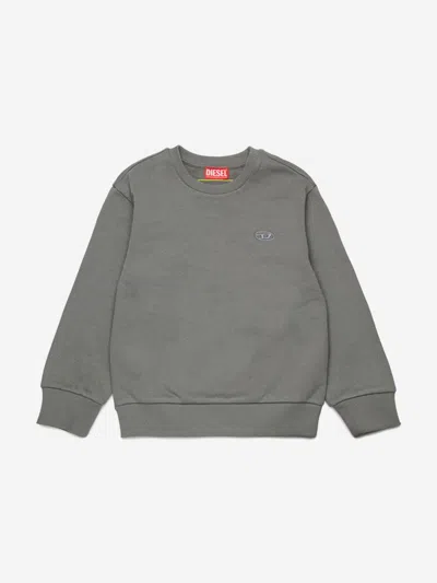 Diesel Kids'  Boys Oval D Logo Sweatshirt In Gray