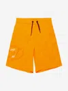 Diesel Logo-print Swim Shorts In Orange