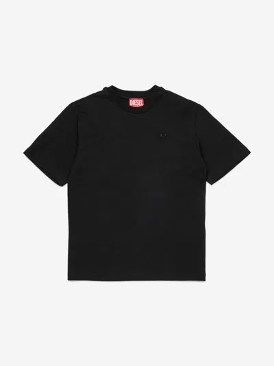 Diesel Babies' Boys Oval D Logo T-shirt In Black