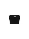Diesel M-clarksvillex Black Stretch Ribbed Jersey Bandeau Top