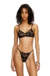 Diesel Bra In Stretch Camo Lace In Black