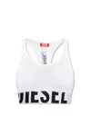 Diesel Bra Ufsb-cotton-race-bralette In White