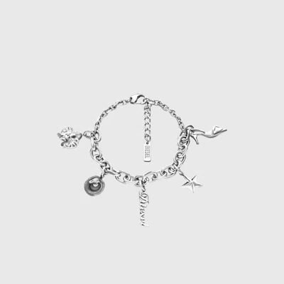 Diesel Bracelet À Breloques En Acier Inoxydable In Metallic