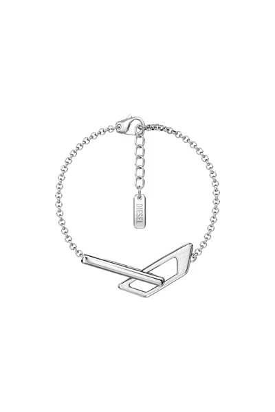 Diesel Bracelet Chaîne En Acier Inoxydable In Silver