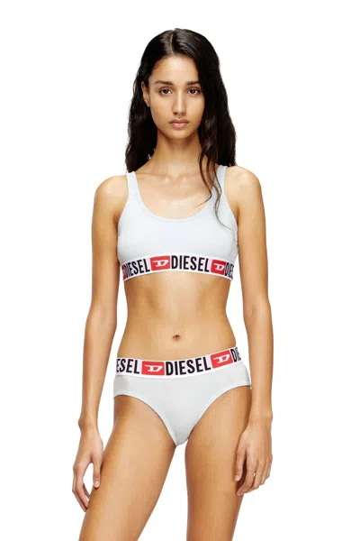 Diesel Bralette With Logo Band In White
