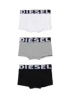 Diesel Logo-waistband Boxers (pack Of Three) In Grey