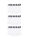 Diesel Umbx-uparrythreepack-dsl Und Short  Branded Jersey Boxer Shorts - 3 Pairs In White