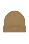 Diesel Branded Wool-blend Beanie In Burgundy