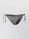 Diesel Brazilian D Core High-cut Metallic Swimsuit Briefs In Grey