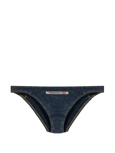 Diesel Brazilian Denim-effect Briefs In Blue