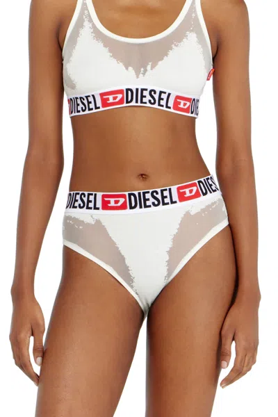 Diesel Briefs With Sheer Devoré Effect In White