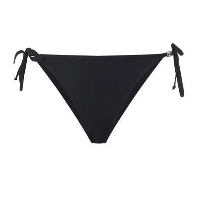 Diesel Black Brigittes Polyester Bikini Bottom In Animal Print