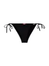 Diesel Beachwear With Adjustable Straps And Tie-side Bottoms In Black