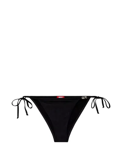 Diesel Brigittes-dnm Tie-side Bikini Bottoms In Black