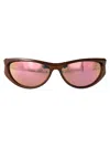 Diesel Bronze Barrelling Black Acetate Sunglasses In Pink