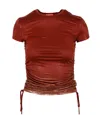 Diesel Top  Woman Color Brown In Red