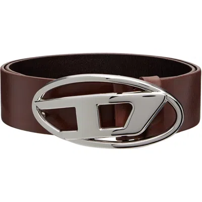 Diesel Brown 3.9cm Leather Belt In Ha623